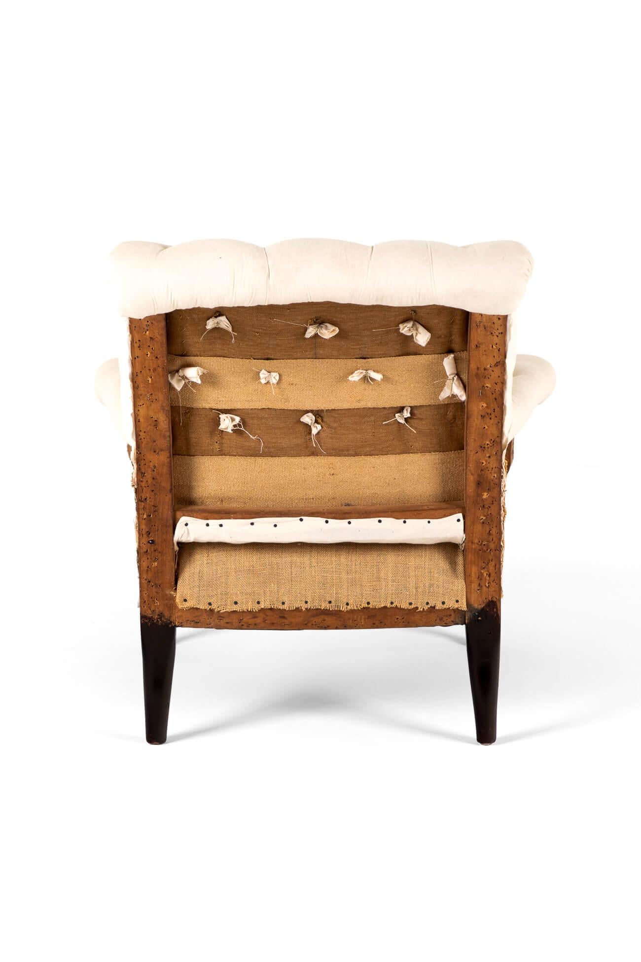 Hand-Crafted English Button Back Victorian Armchair