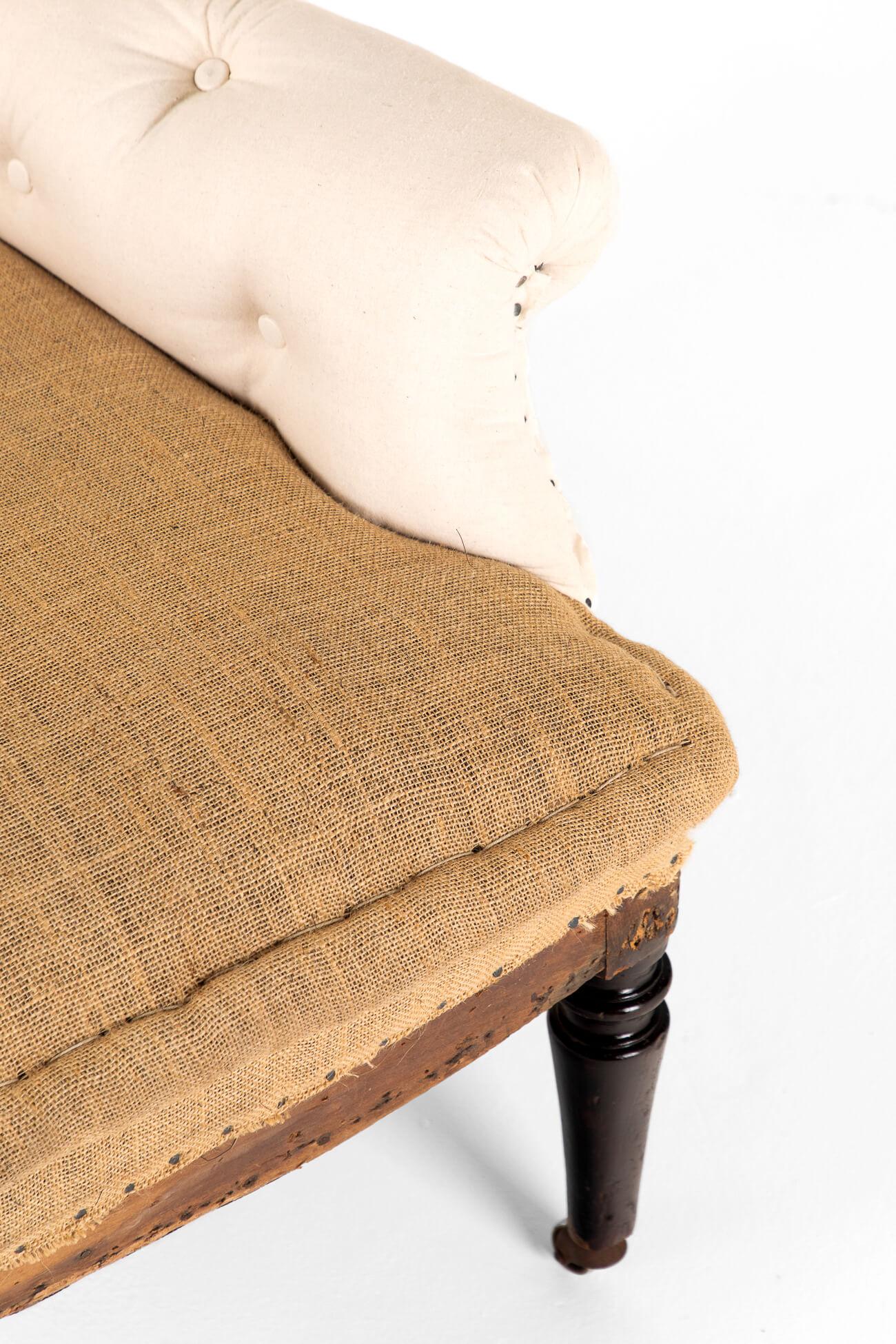 English Button Back Victorian Armchair 1