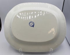 English c. 1859-84 Blue Willow Pattern Platter by J.T. Hudden