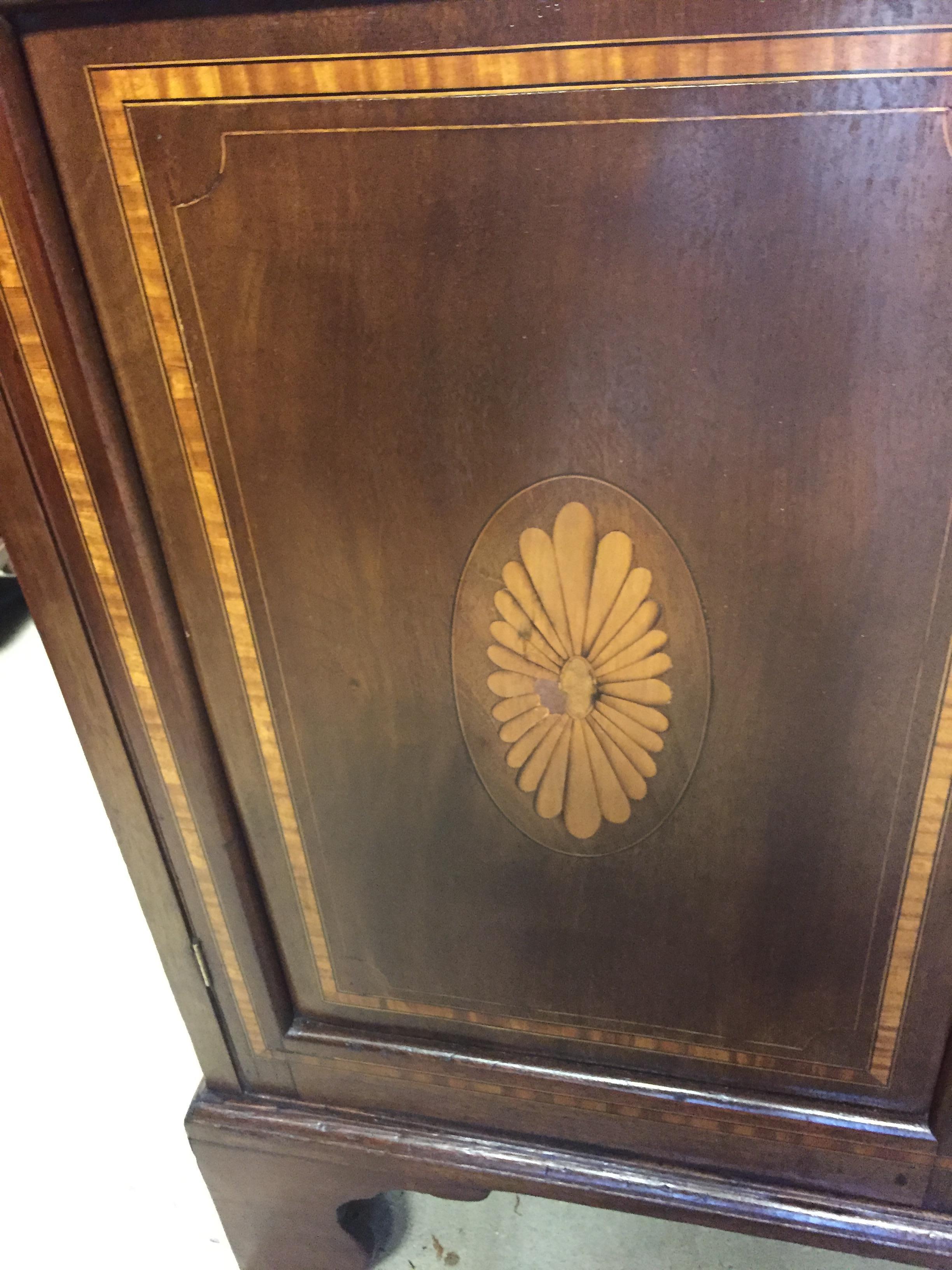 Regency English Cabinet or Cupboard with Inlay For Sale