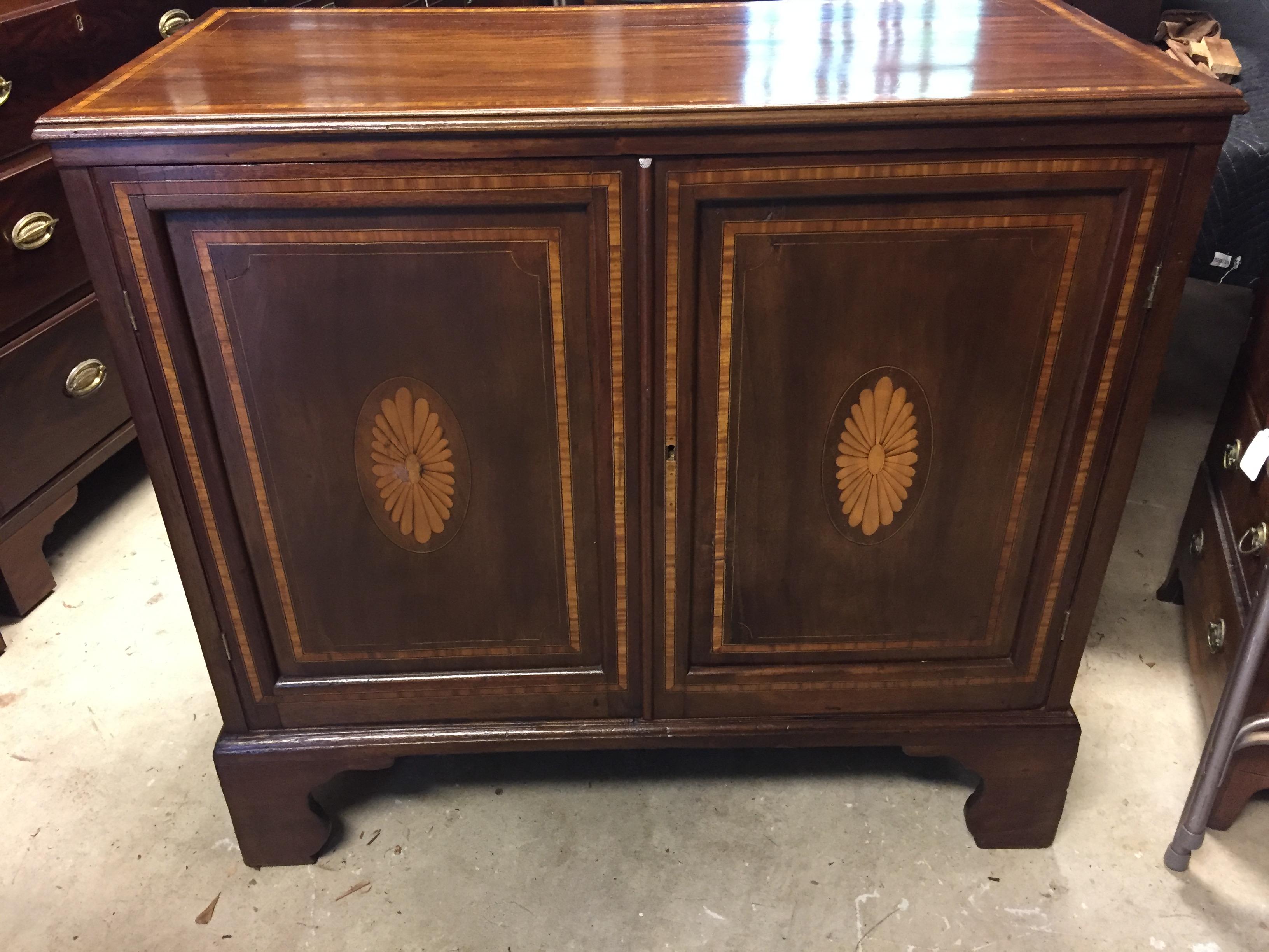 English Cabinet or Cupboard with Inlay For Sale 4