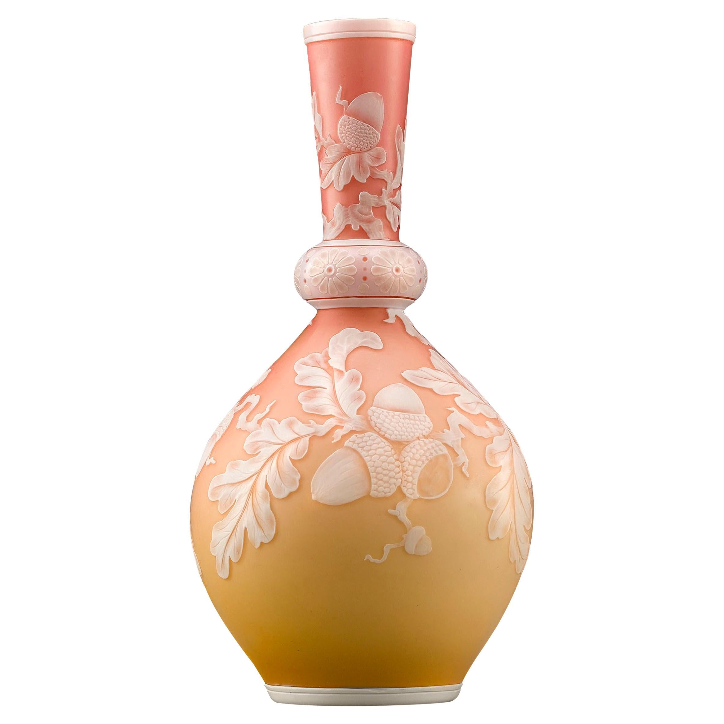 English Cameo Glass Vase