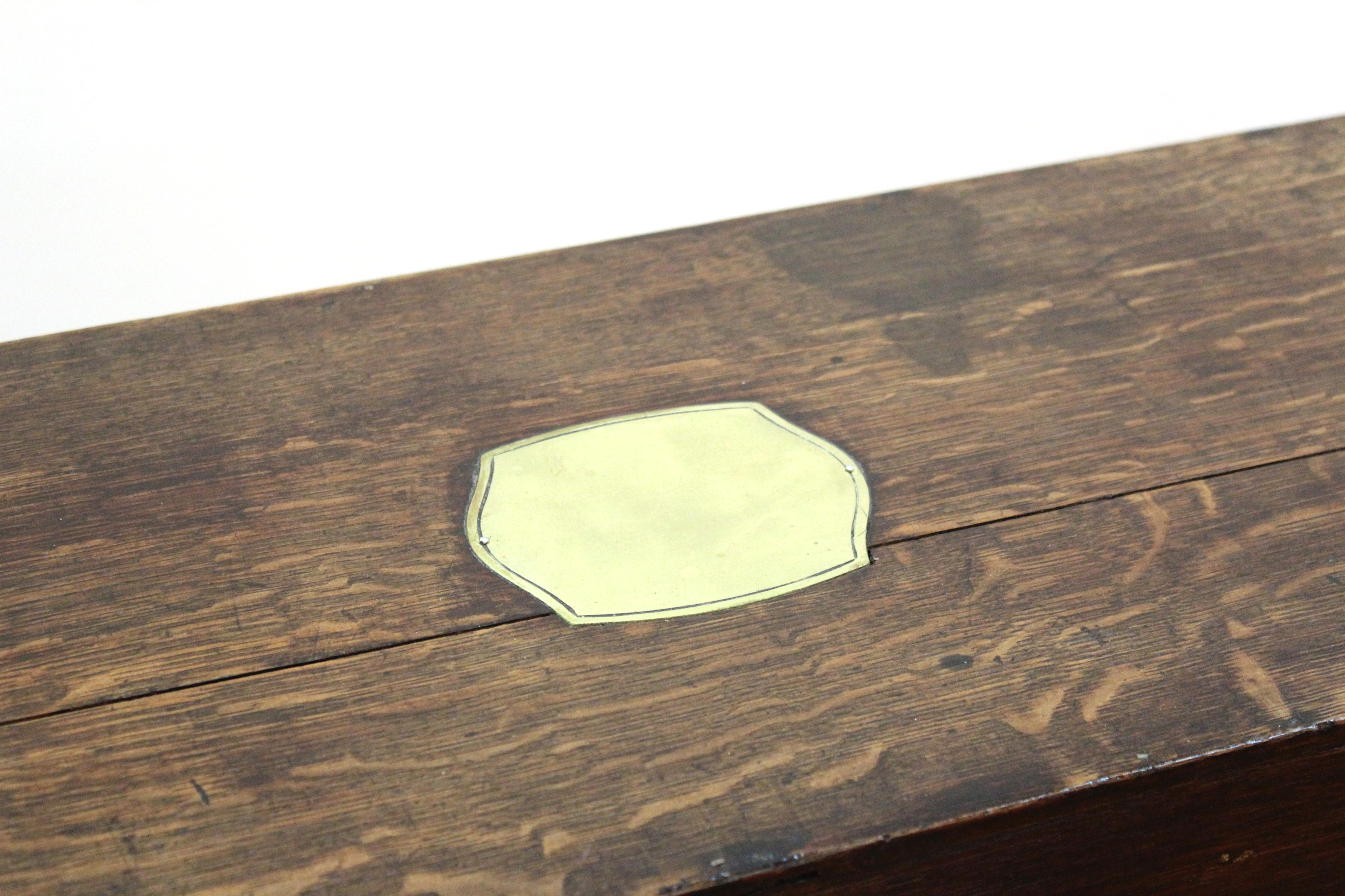 English Campaign Chest Style Storage Box Diminutive Coffee Table 1