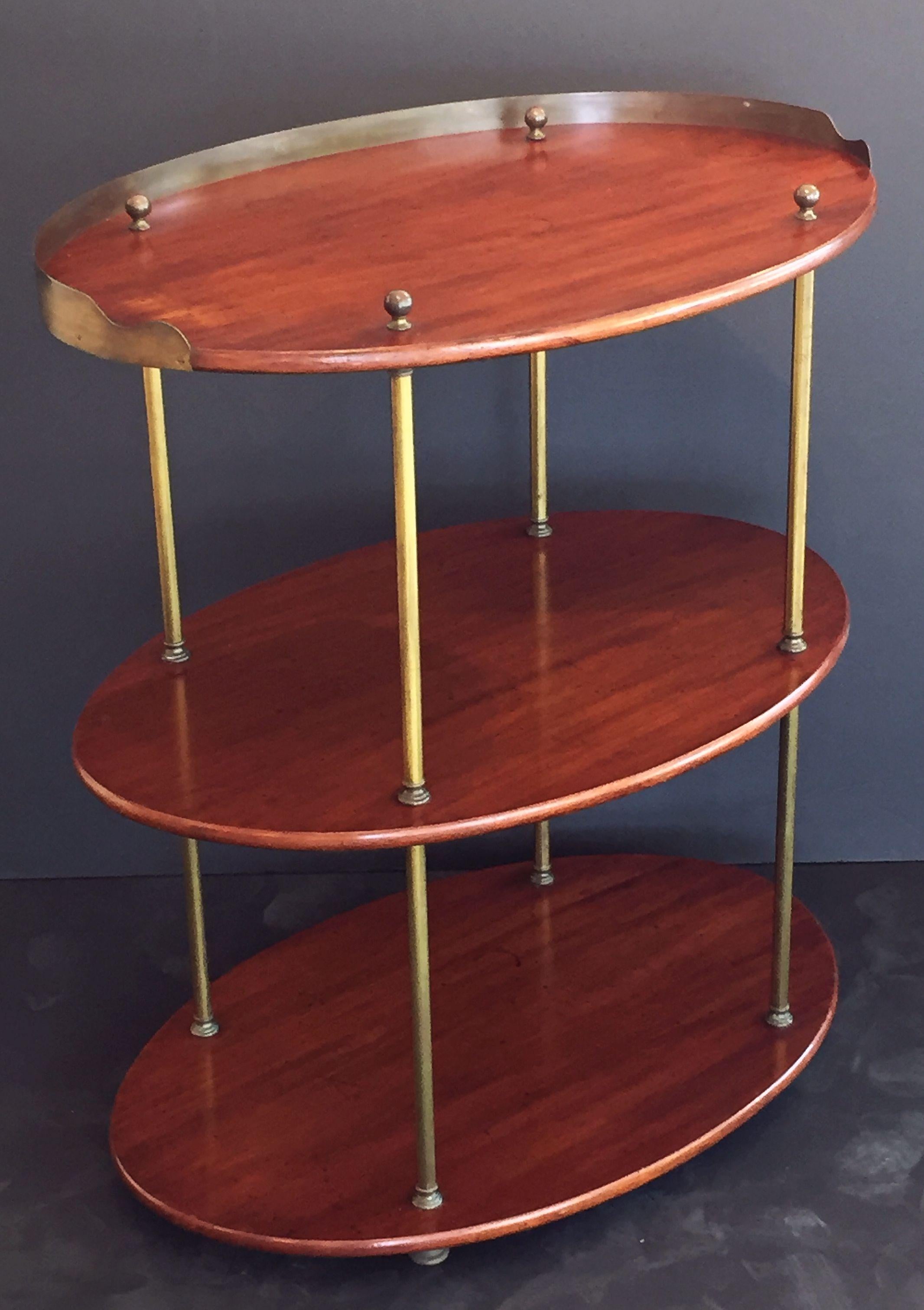 English Campaign Oval Table of Wood and Brass, circa 1880 In Good Condition For Sale In Austin, TX