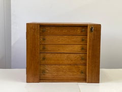 English Campaign Silver Chest of Oak
