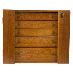 English Campaign Silver Chest of Oak