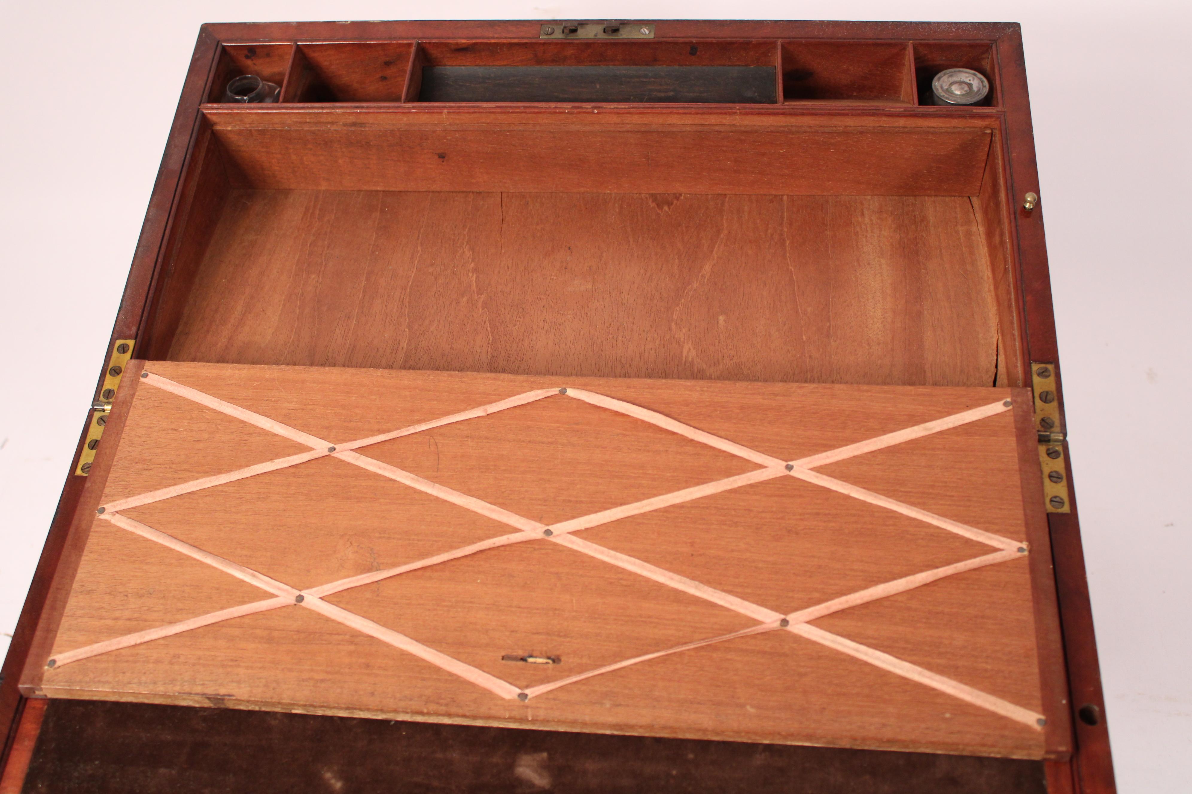 English Campaign Style Traveling Desk on Stand For Sale 3
