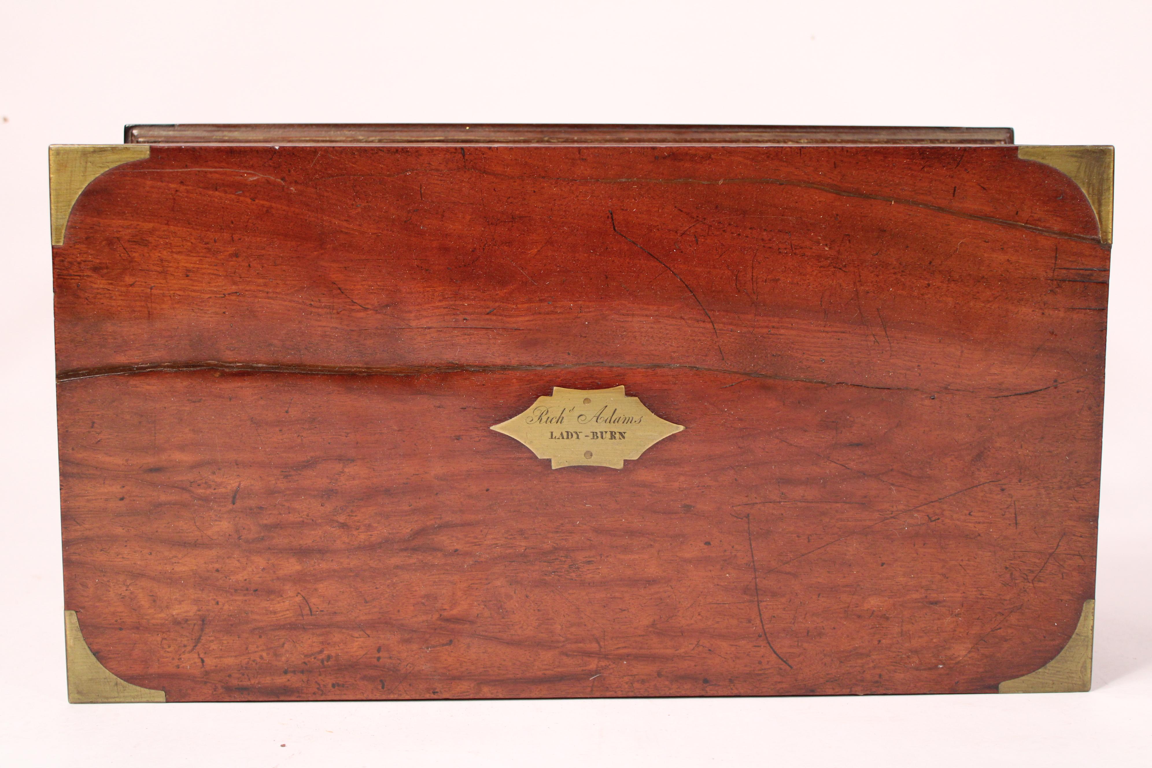 English Campaign Style Traveling Desk on Stand For Sale 4