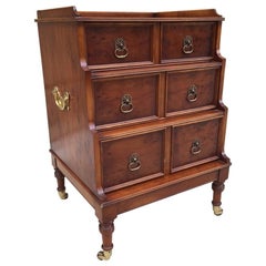 English Campaign Three-Drawer Chest