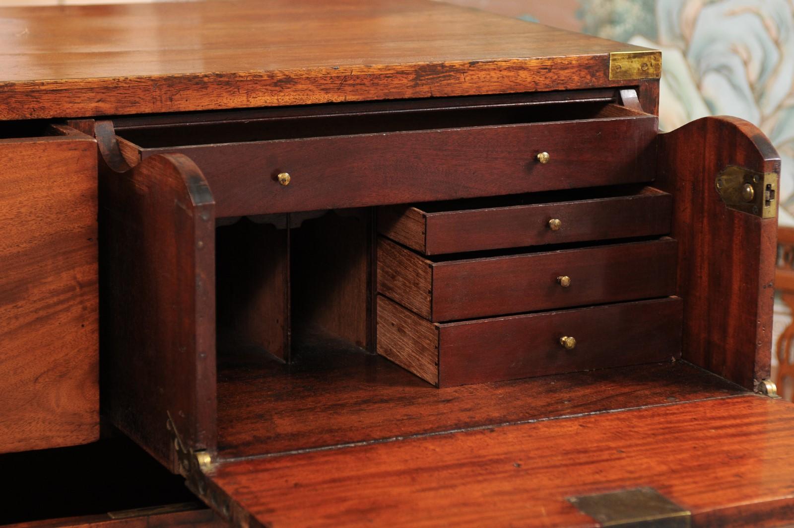English Camphor Wood Campaign Chest, Mid-19th Century 2