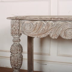 English Carved and Bleached Console Table