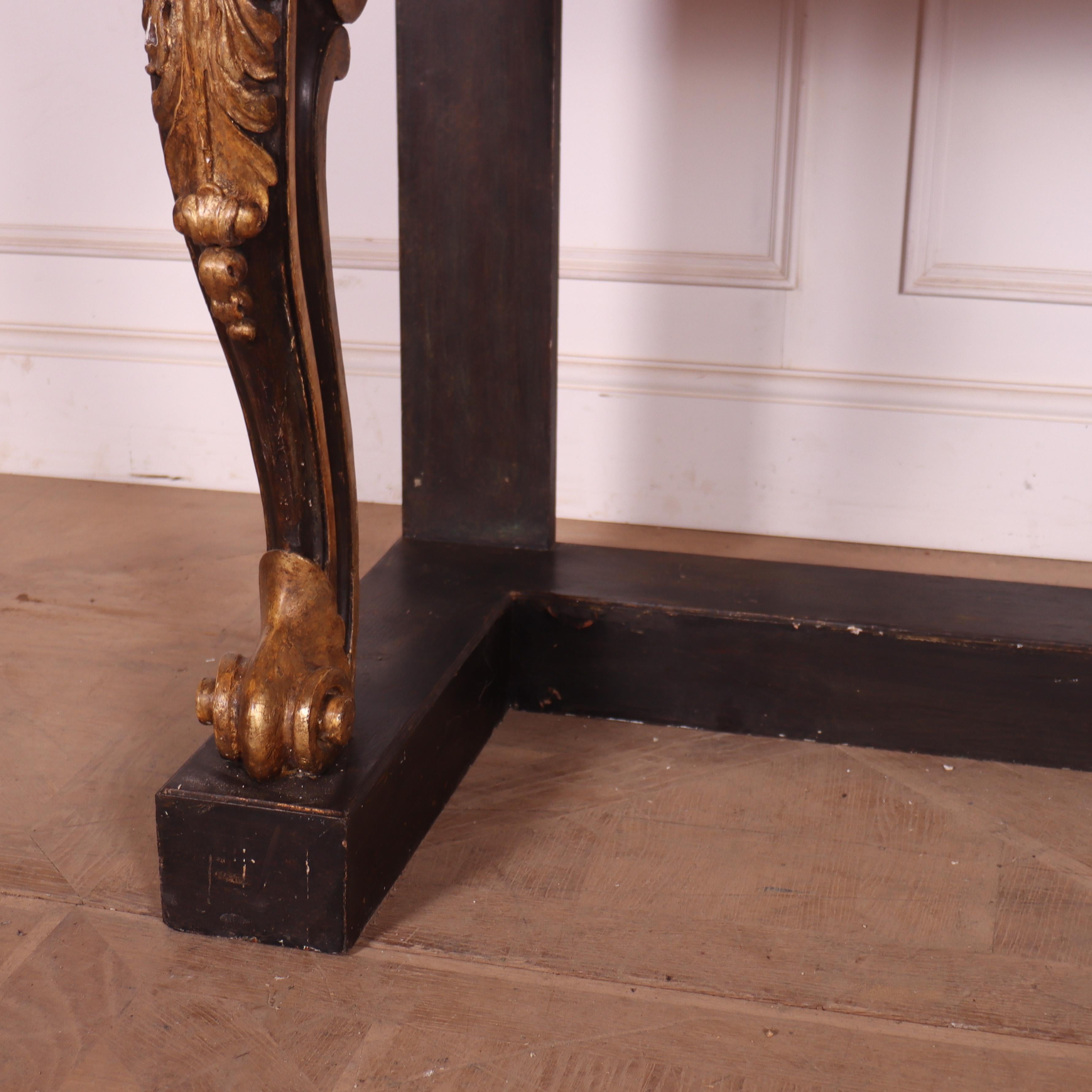 George IV English Carved and Painted Console Table For Sale