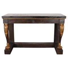 Antique English Carved and Painted Console Table