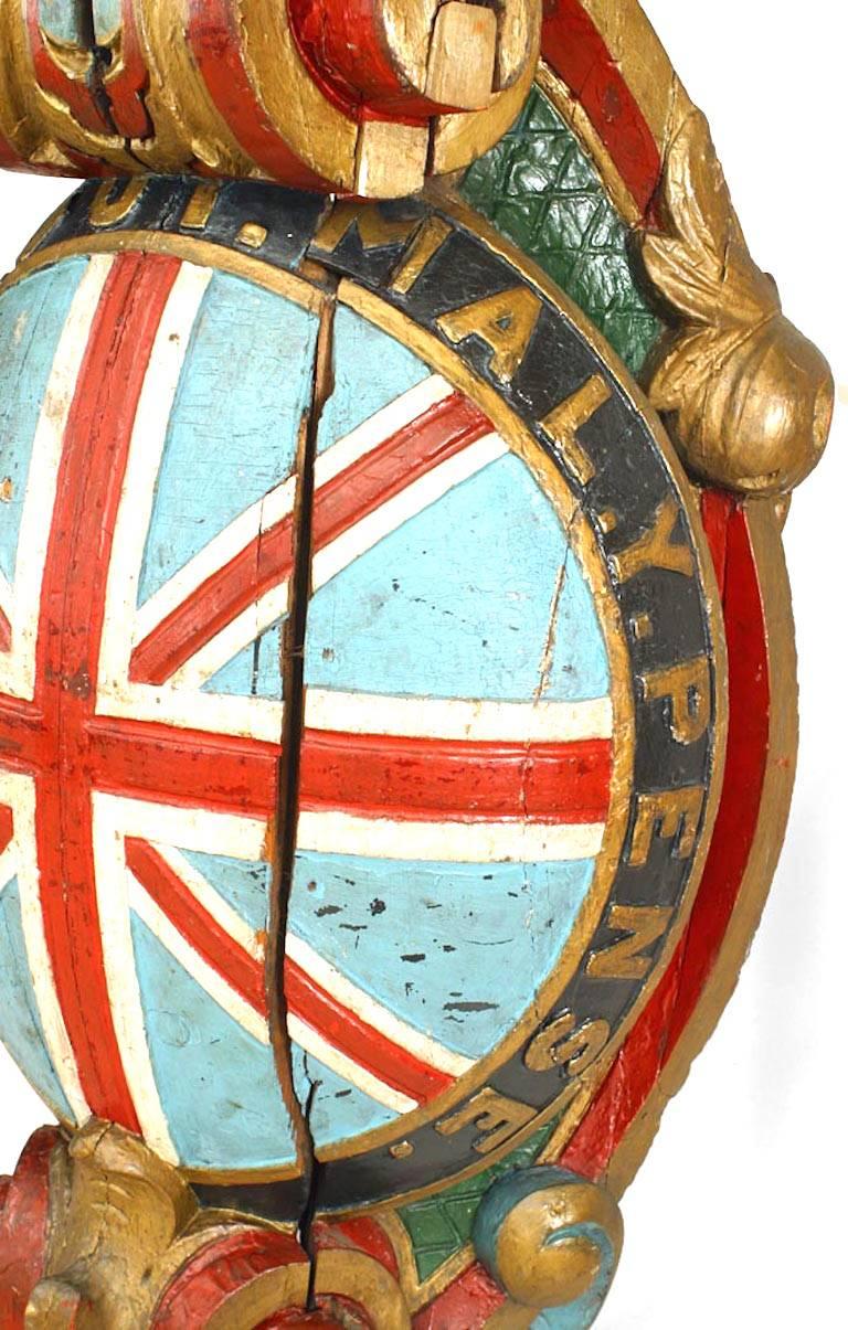 British English Carved Figurehead of Union Jack