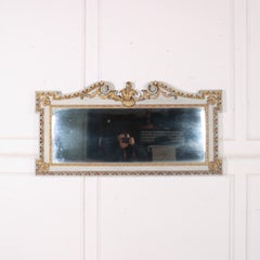 English Carved and Painted Overmantle Mirror