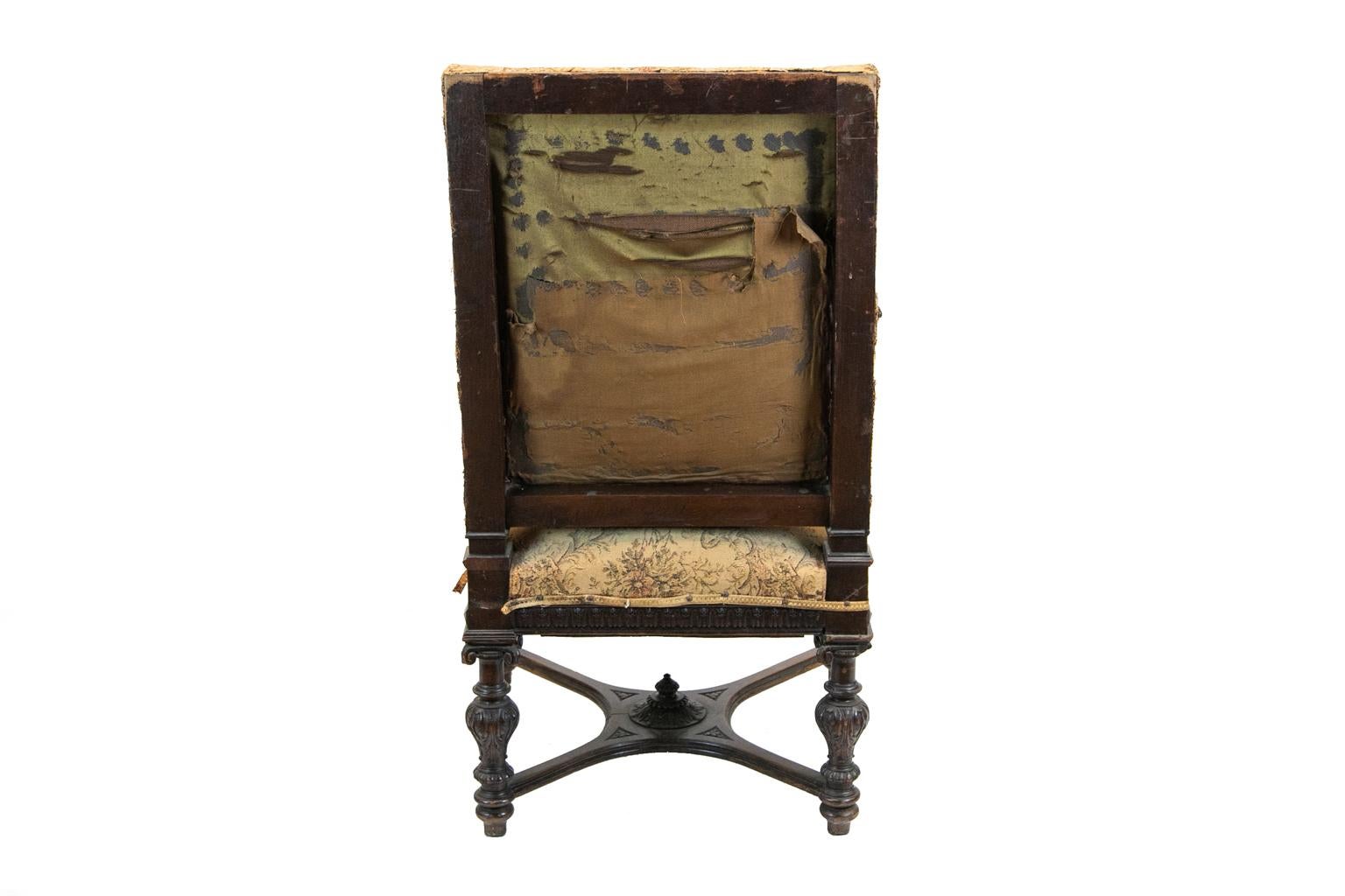 English Carved Bergère Chair 4