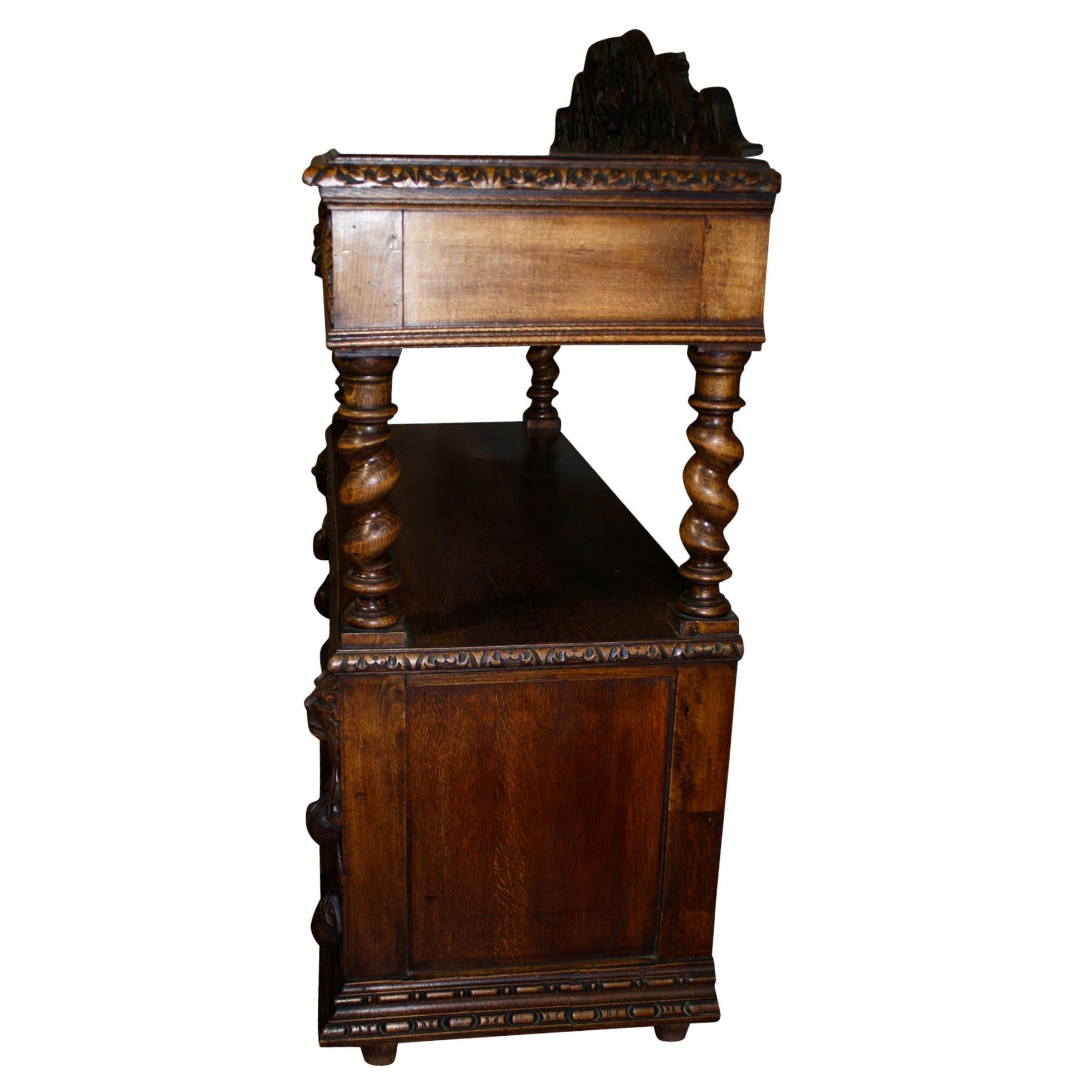 English Carved Buffet, circa 1880 In Good Condition In Evergreen, CO