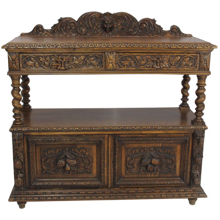 English Carved Buffet, circa 1880 For Sale at 1stDibs