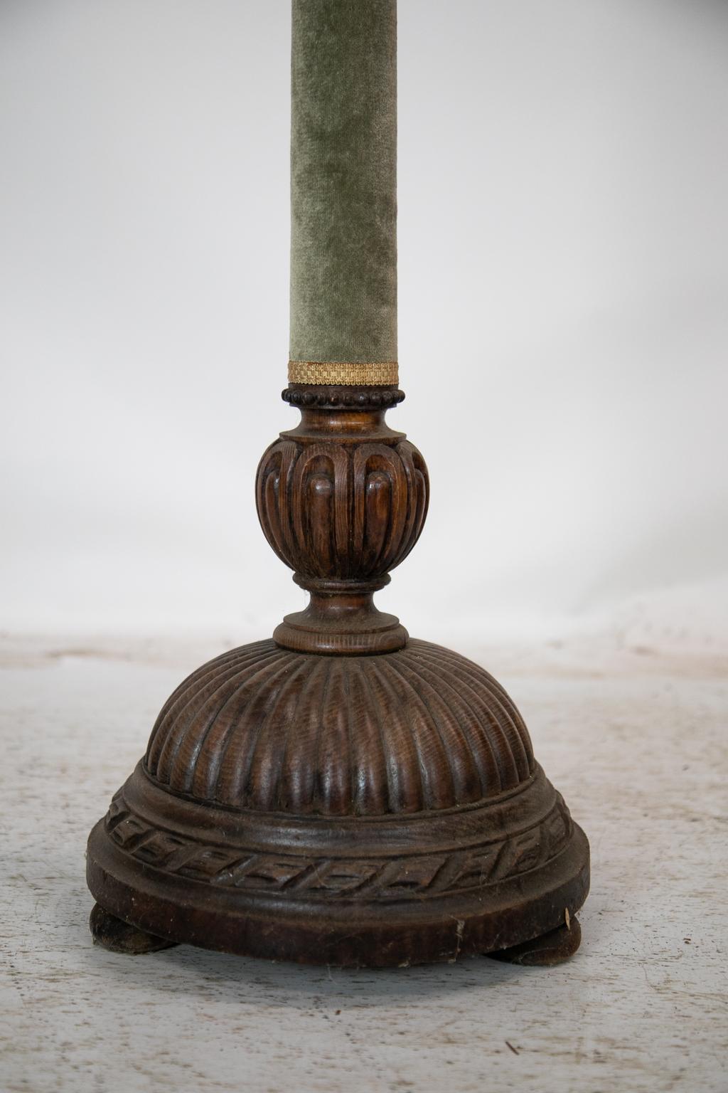 Early 20th Century English Carved Floor Lamp For Sale
