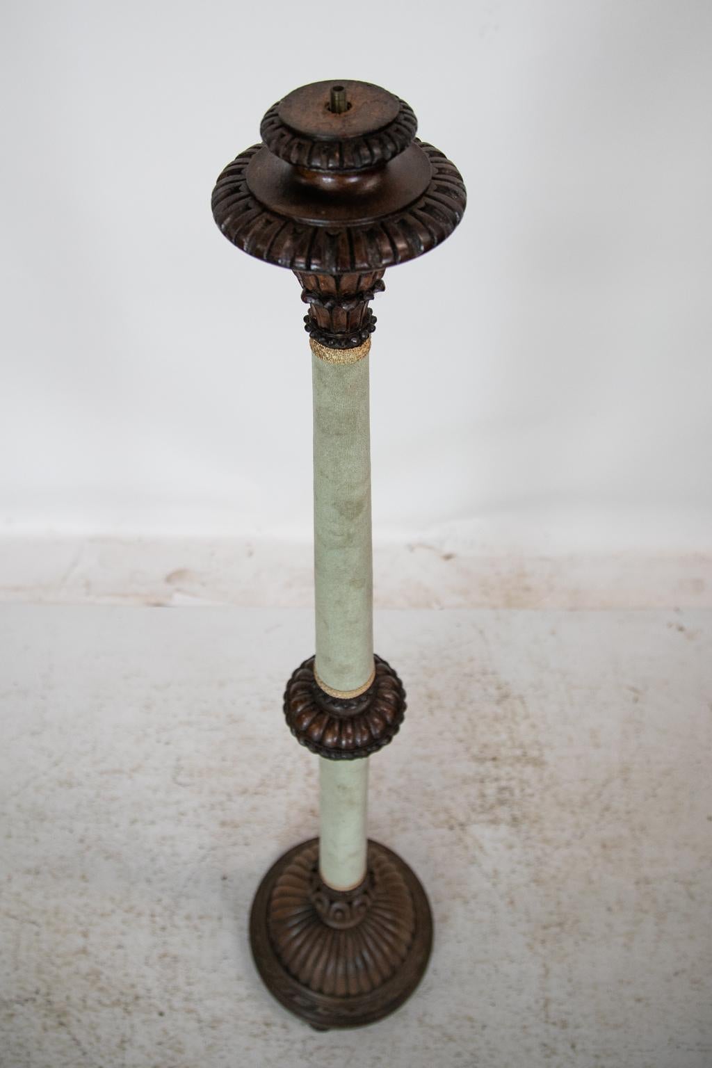 English Carved Floor Lamp For Sale 2