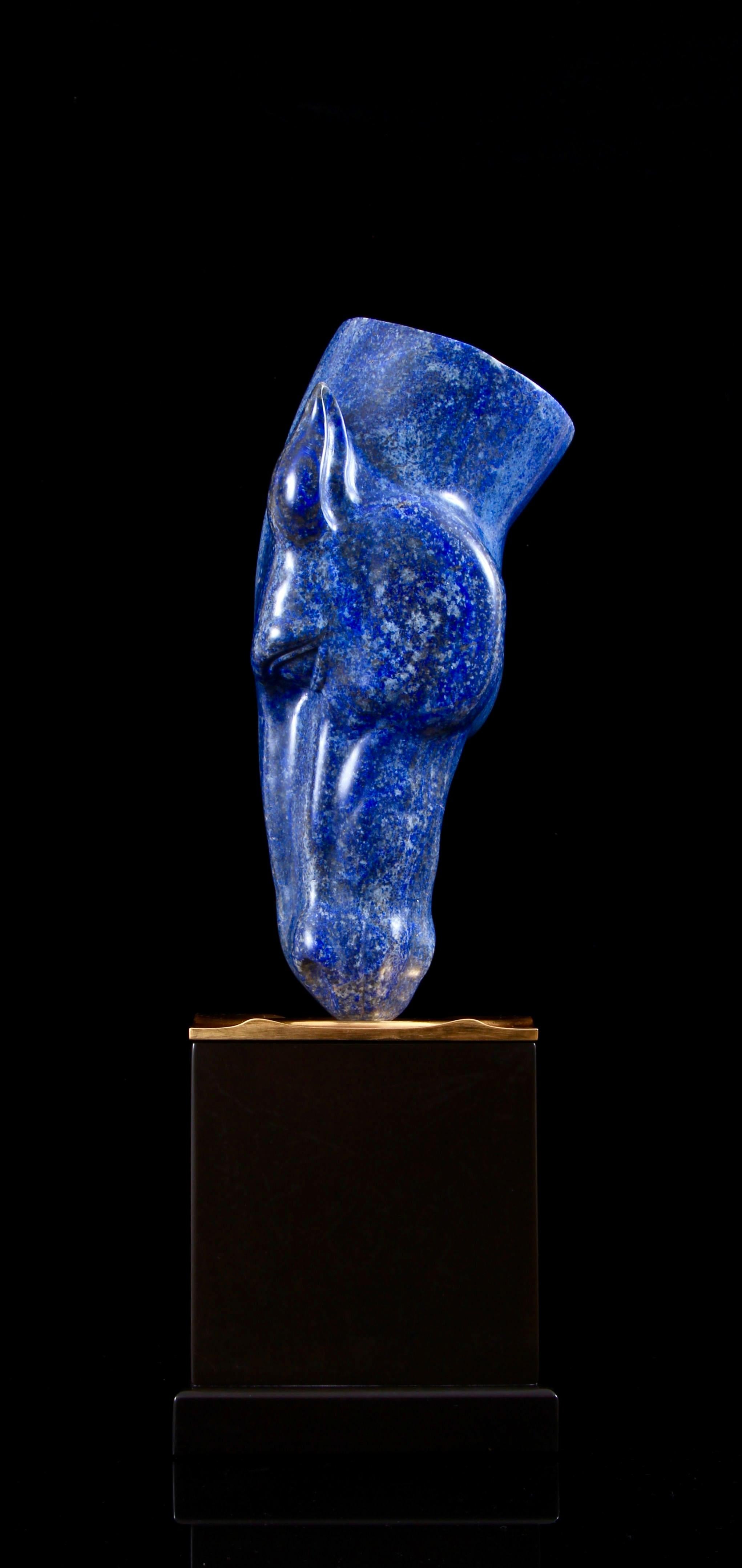 Prächtige englische Lapislazuli-Skulptur des 21. Jahrhunderts, ''On A Golden Pond'', von Frempire. 

Eine hervorragende Qualität, zeitgenössische Modell eines Pferdes in der Runde geschnitzt aus Lapis Lazuli, signiert und betitelt 