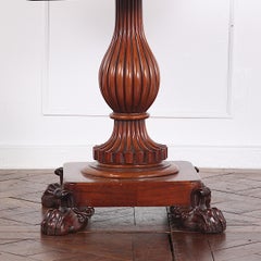 English Carved Mahogany Flip-Top Games Table