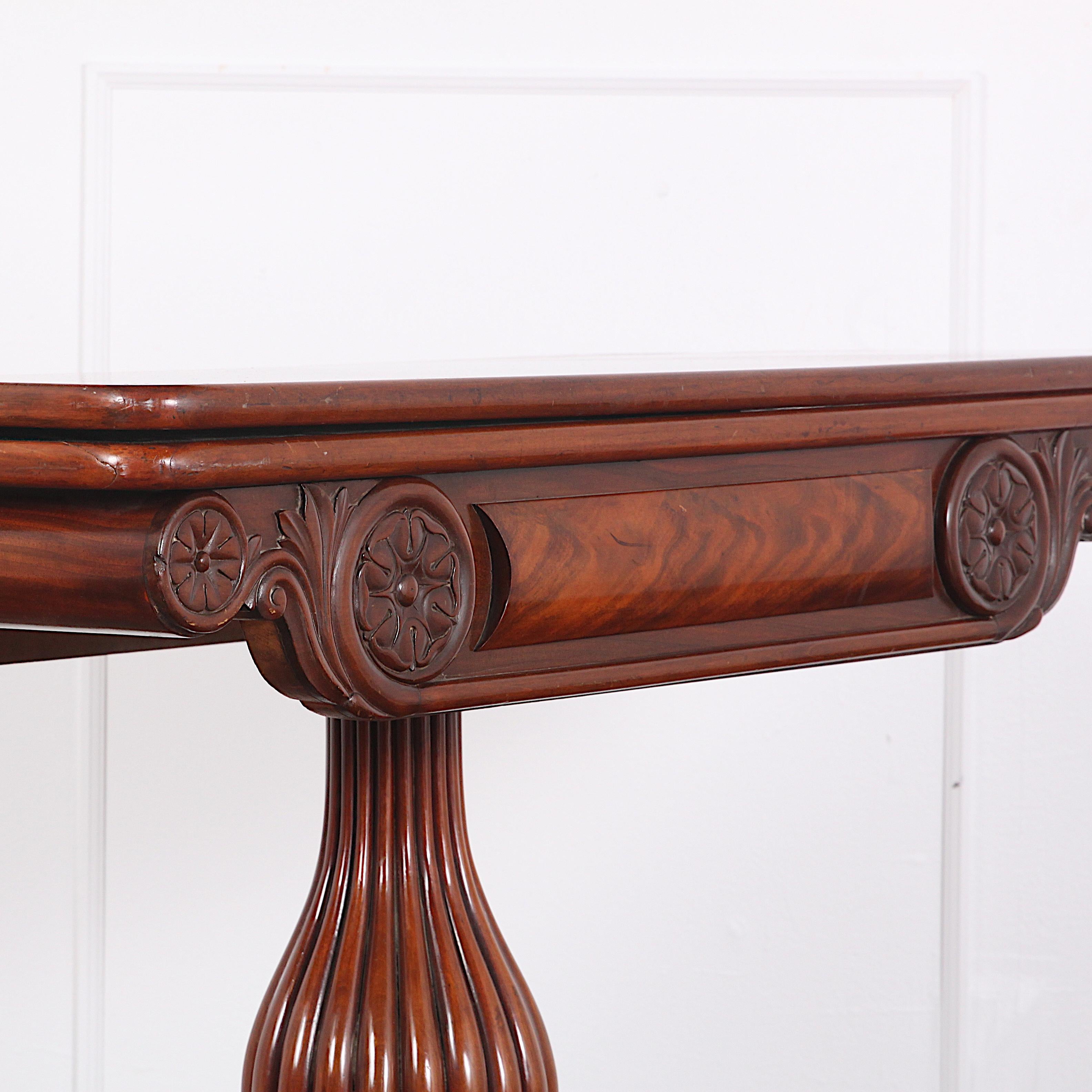 French English Carved Mahogany Flip-Top Games Table