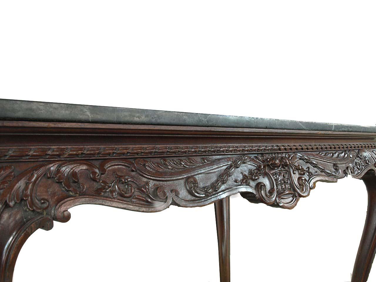 English Carved Marble Top Center Table For Sale 6