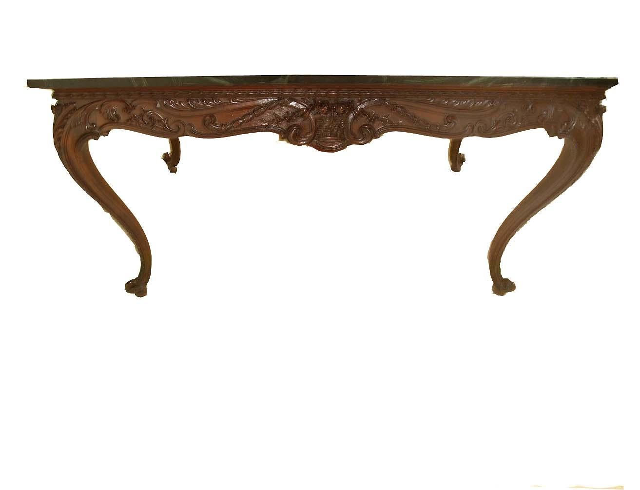English Carved Marble Top Center Table For Sale 9