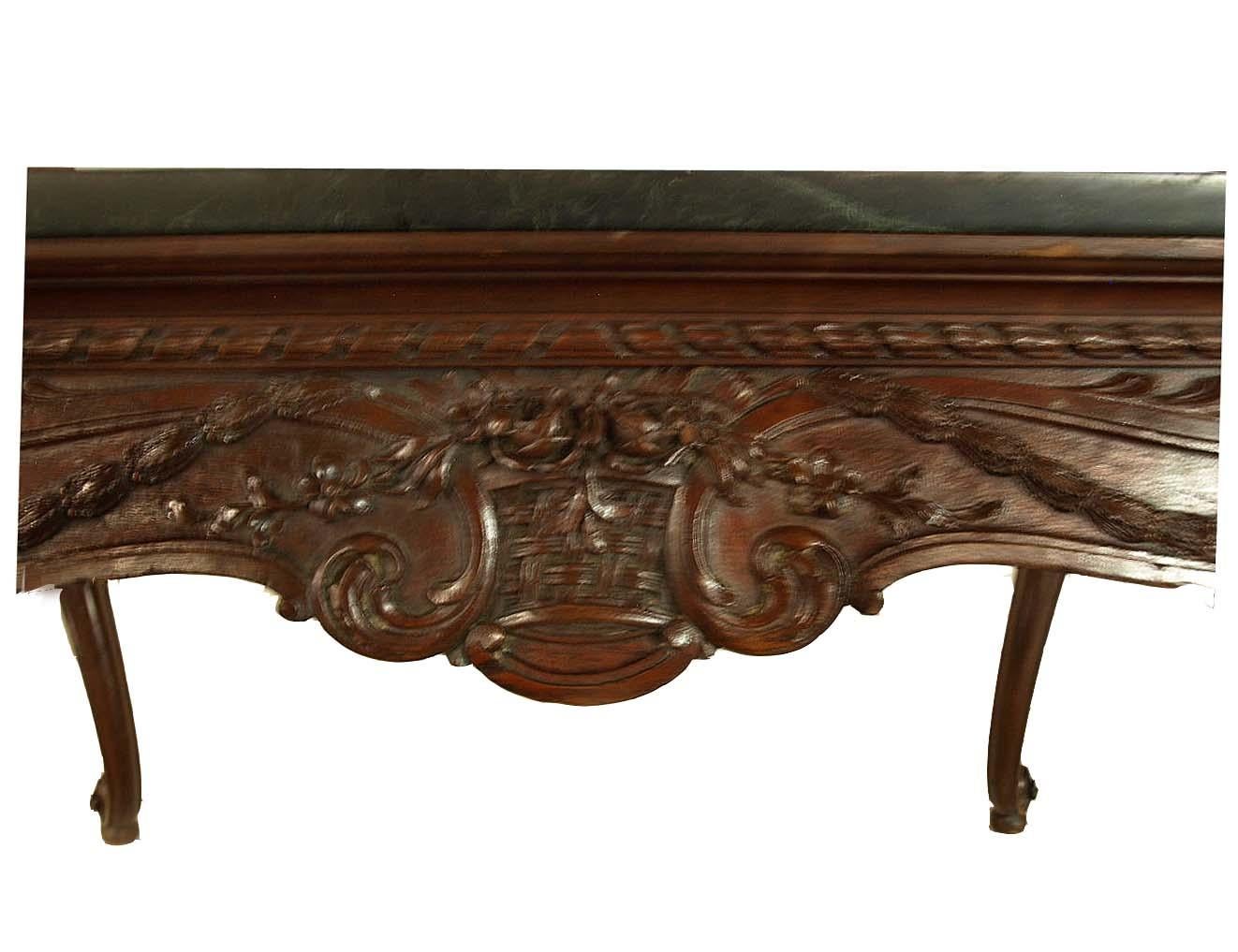 English Carved Marble Top Center Table For Sale 2