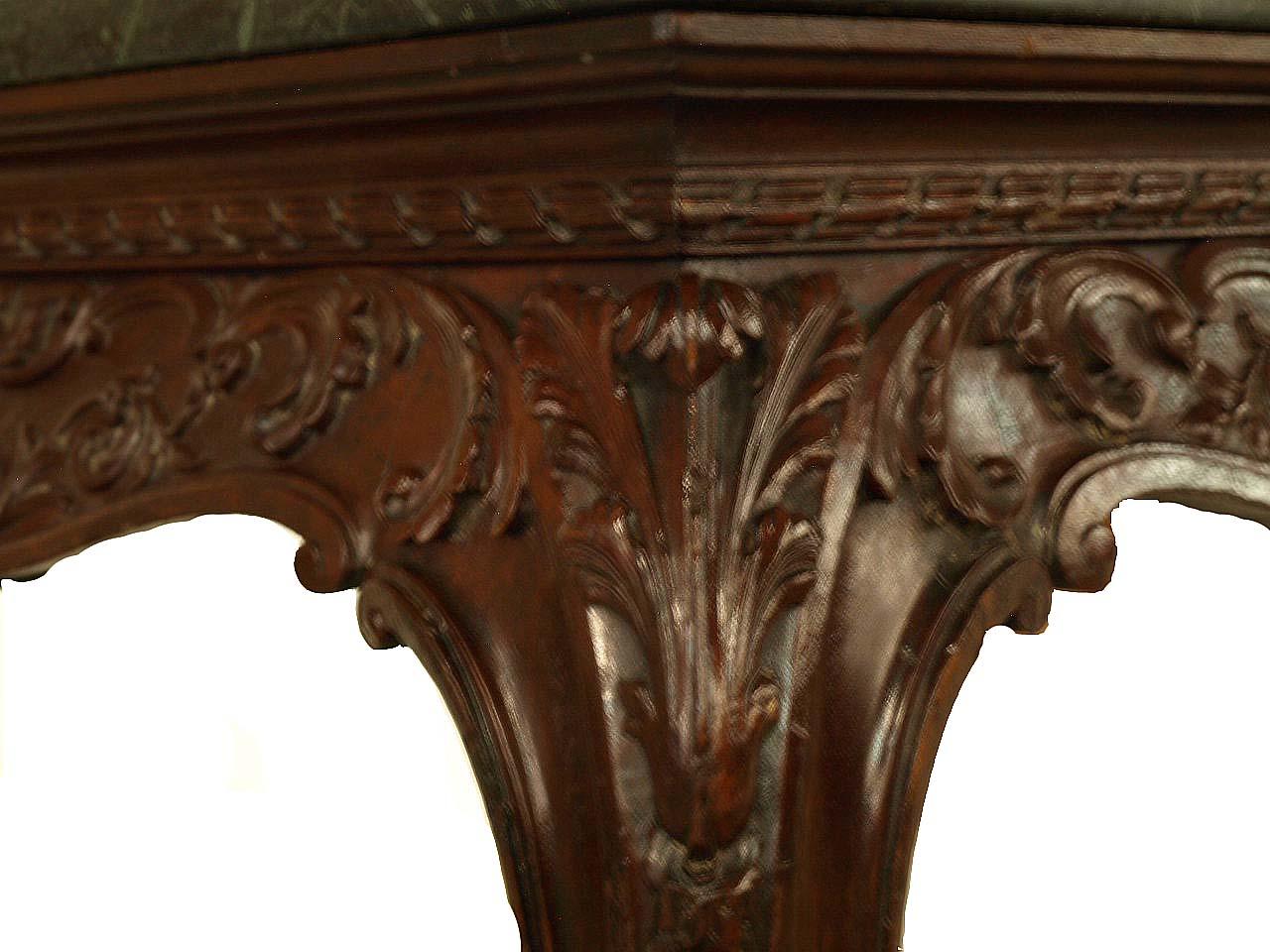 English Carved Marble Top Center Table For Sale 3