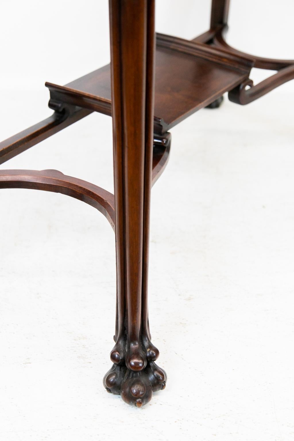 English Carved Marble-Top Console Table 5