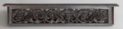 English Carved Oak Floral Wall Bracket Shelf, circa 1950