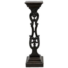 English Carved Oak Plant Stand