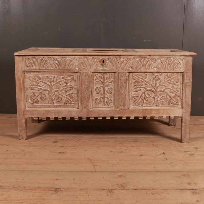 English Carved Oak Storage Chest (Eichenholz)