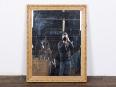 English Carved Oak Wall Mirror with Egg-and-Dart Moulding, circa 1920