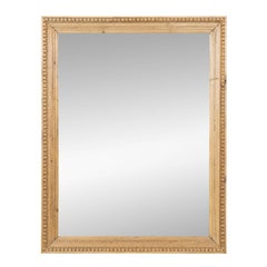 English Carved Oak Wall Mirror with Egg-and-Dart Moulding, circa 1920