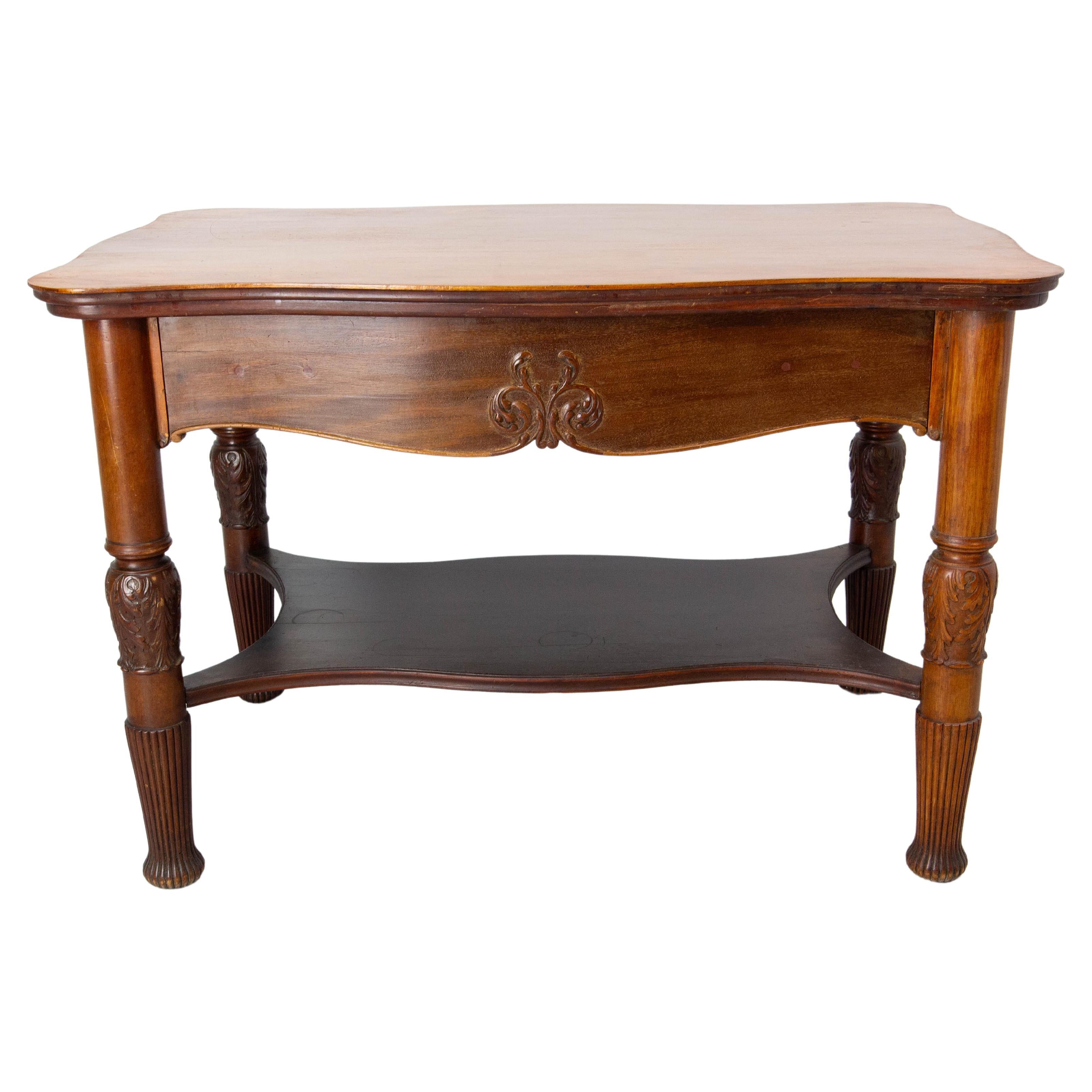 English Carved Side Table, Late 19th Century For Sale