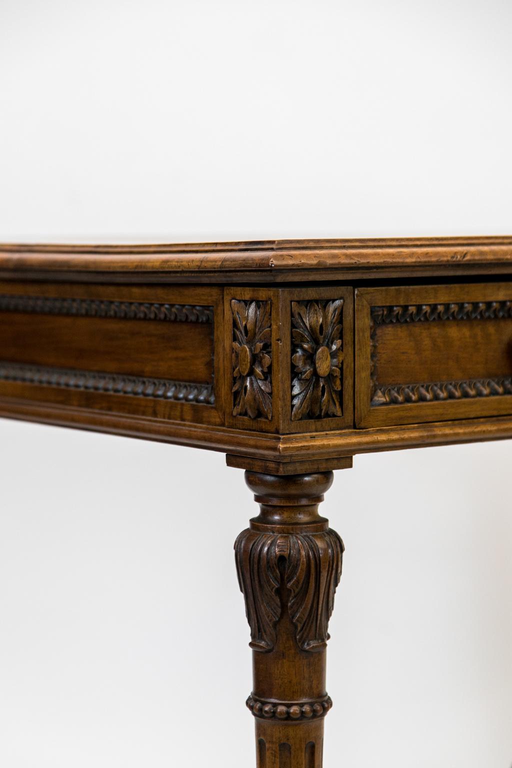 English Carved Walnut Center Table 4