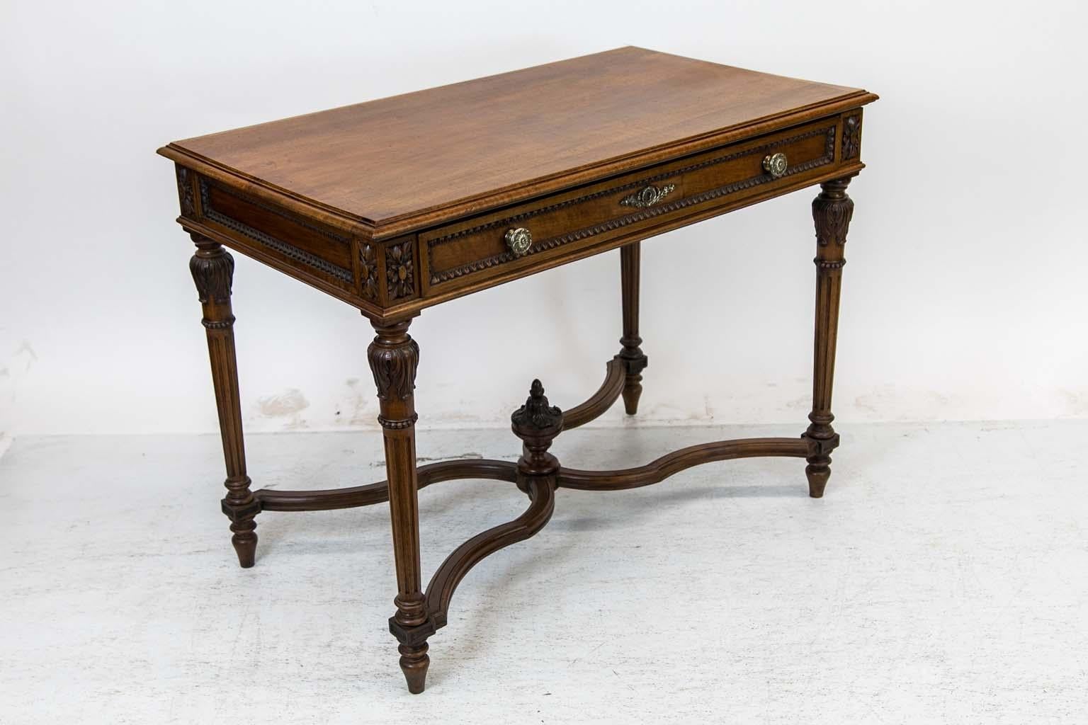 English Carved Walnut Center Table 5