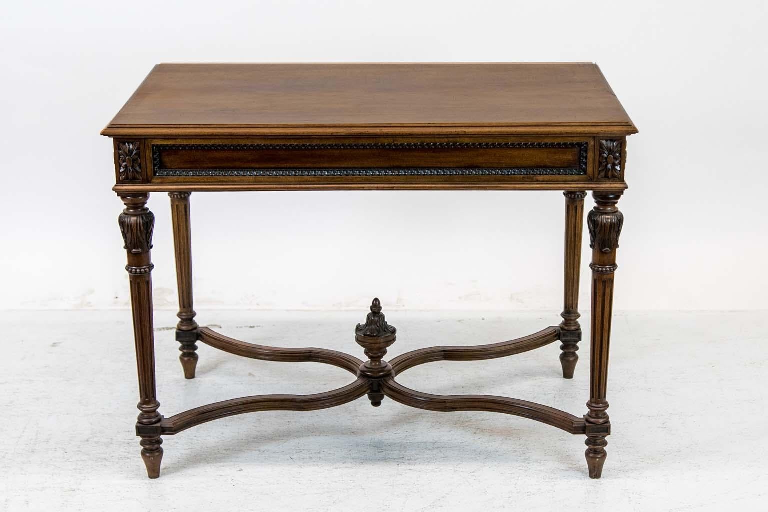 English Carved Walnut Center Table 6