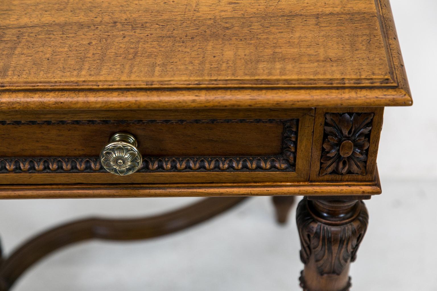 Hand-Carved English Carved Walnut Center Table