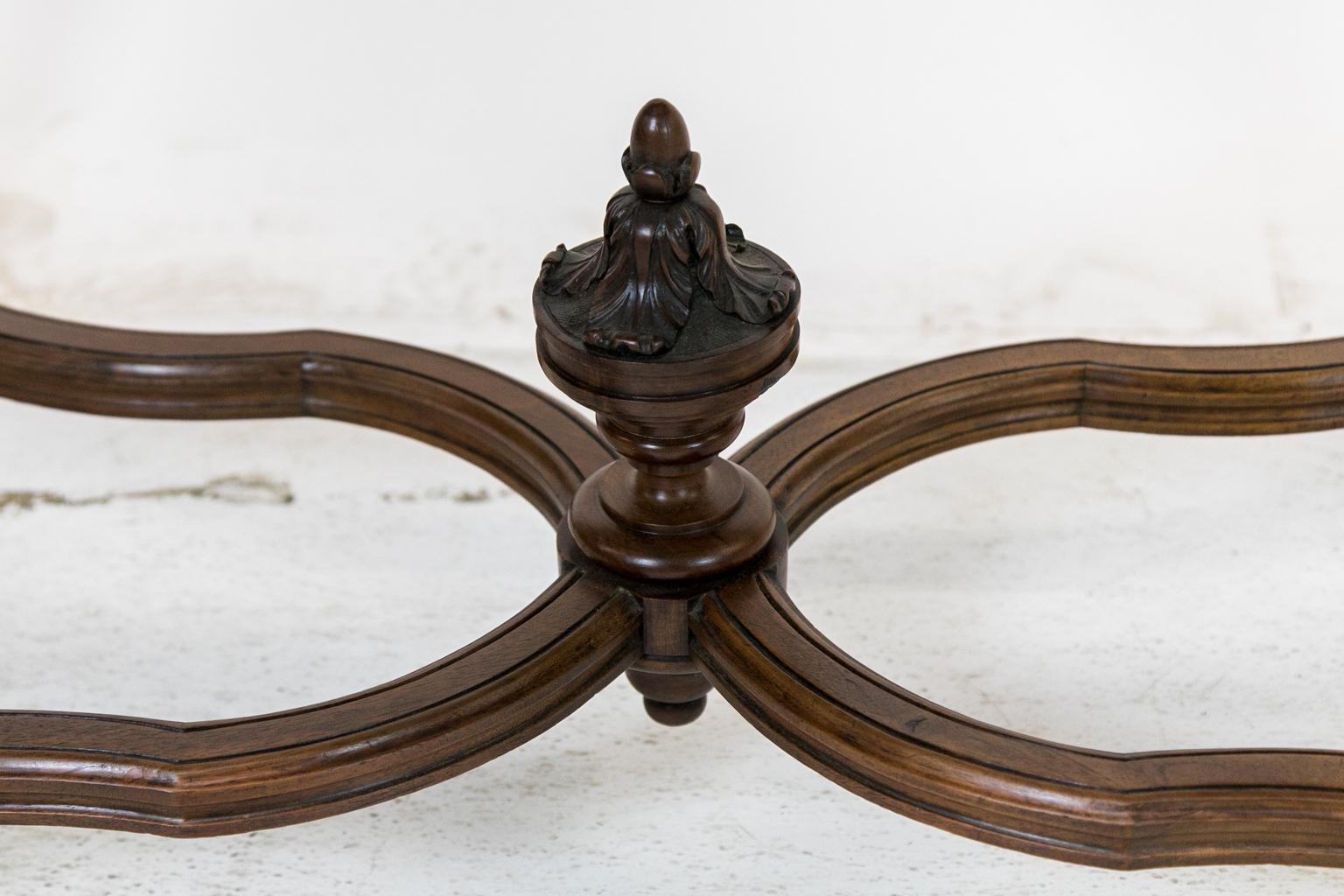 Late 19th Century English Carved Walnut Center Table