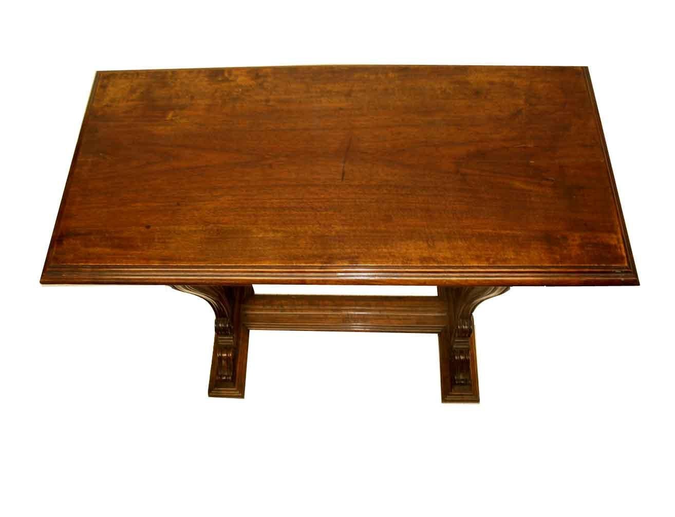 English Carved Walnut Center Table For Sale 3