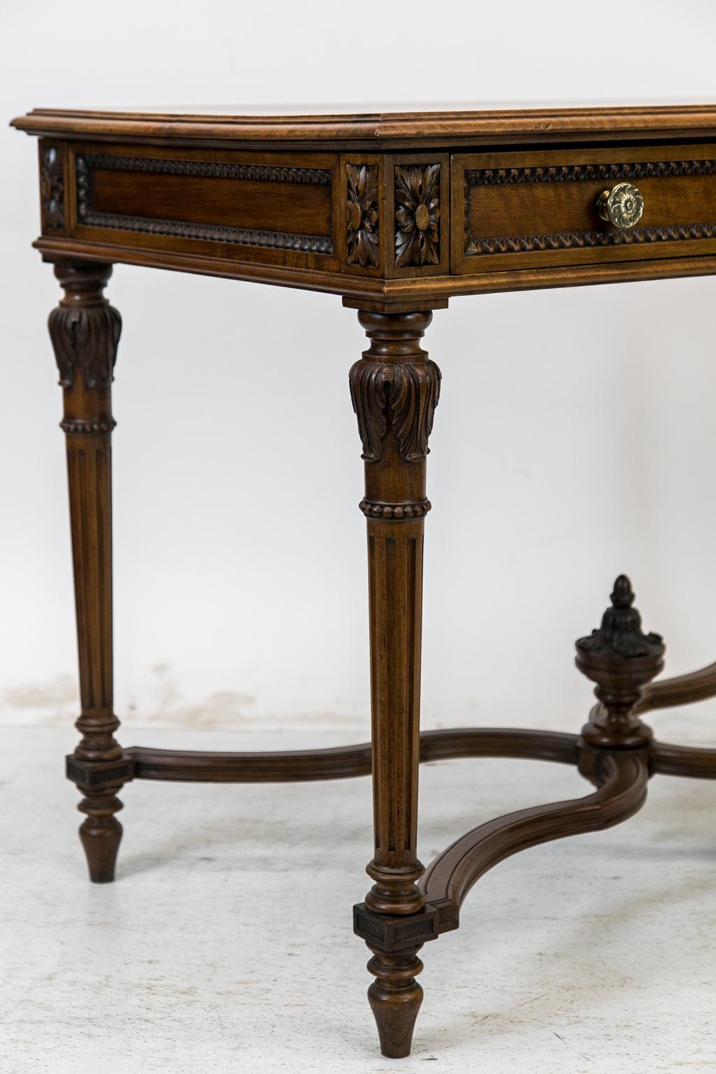 English Carved Walnut Center Table 3