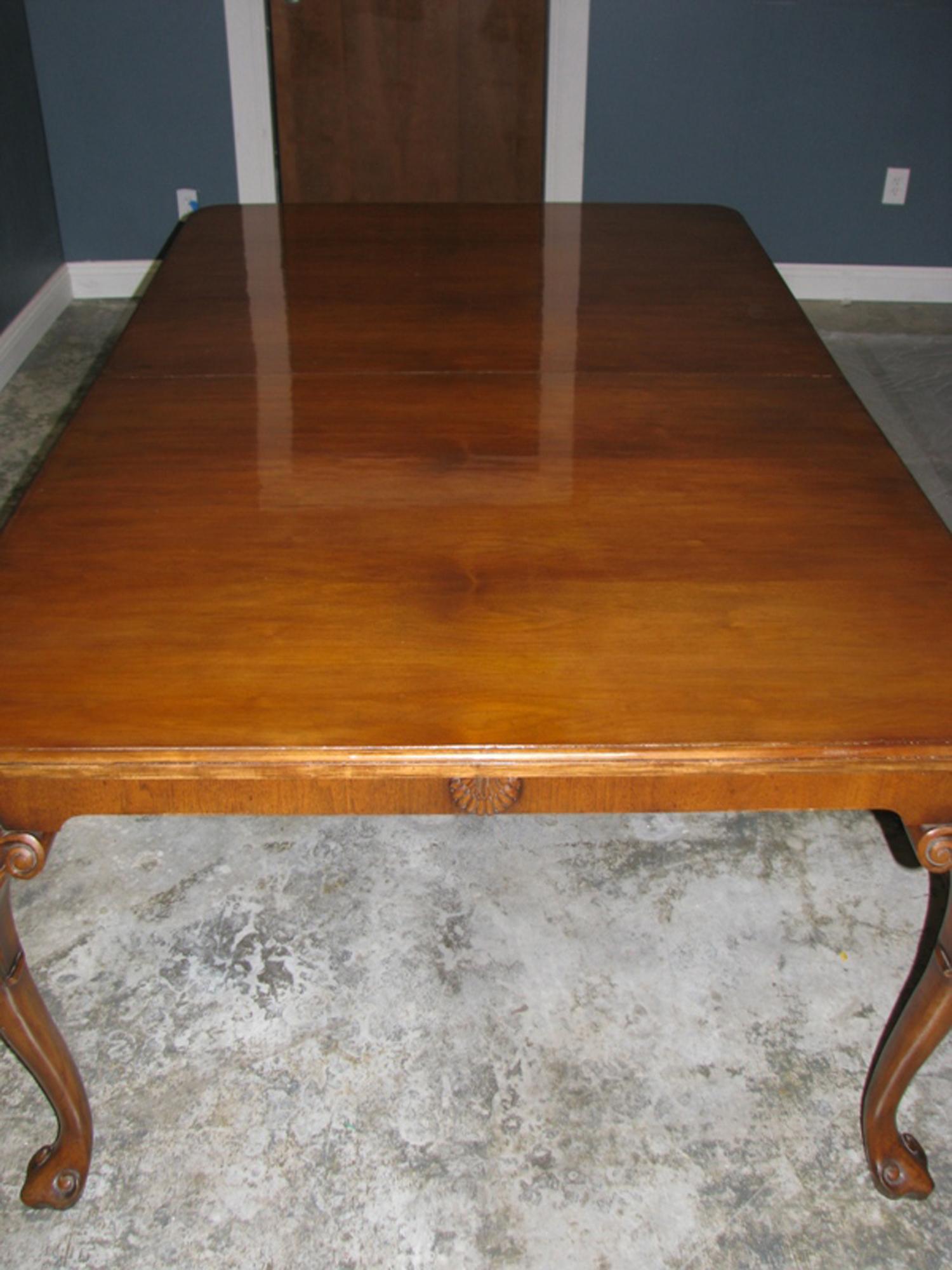 English Carved Walnut Dining Set, 19th Century In Good Condition In Cypress, CA