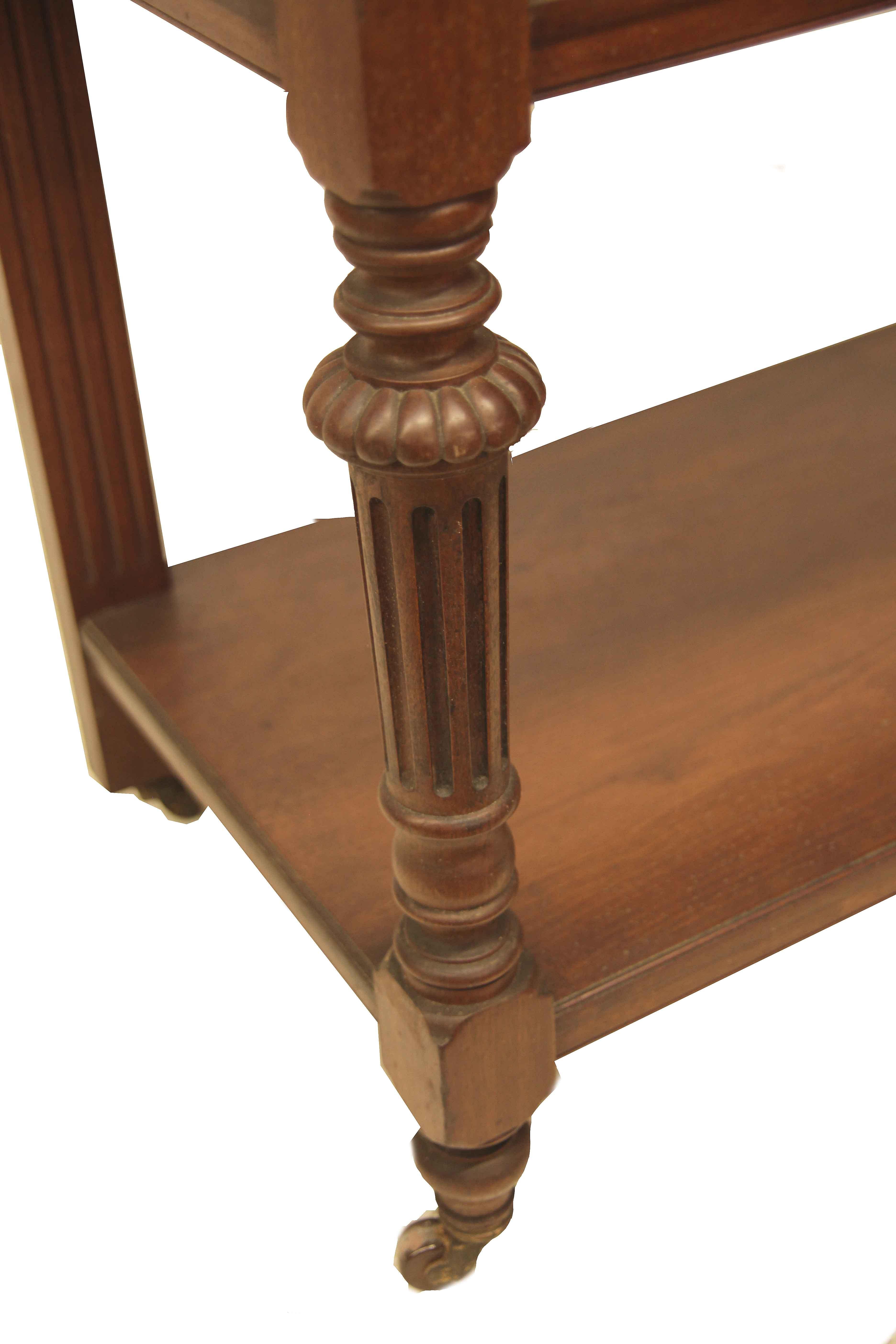 English Carved Walnut Three Tier Server For Sale 1