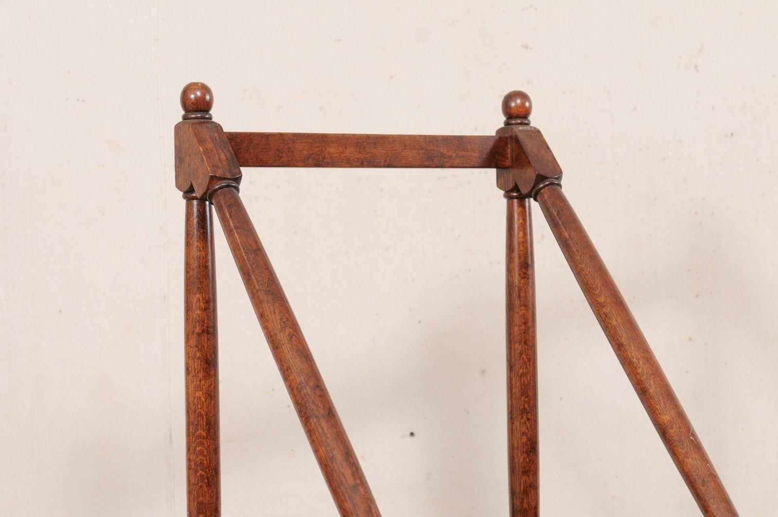 English Carved-Wood Library Step Ladder Would Also Be a Great Kitchen Piece 1
