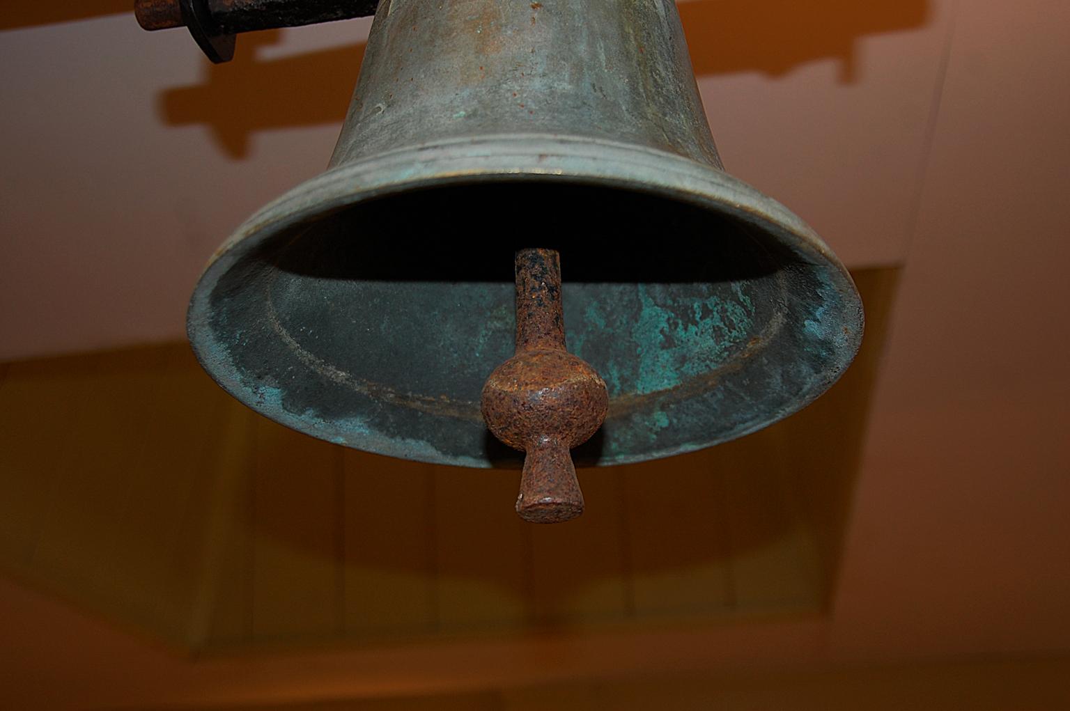 English Cast Bell Metal 19th Century Church Bell In Good Condition In Wells, ME