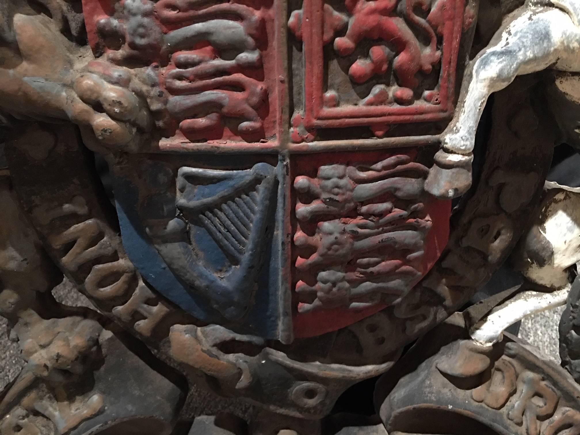 English Cast Iron Coat of Arms Shield, 19th Century 9